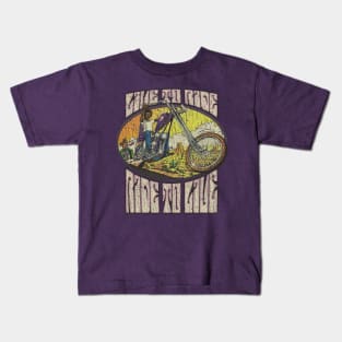 Ride to Live Desert Chopper 1972 Kids T-Shirt